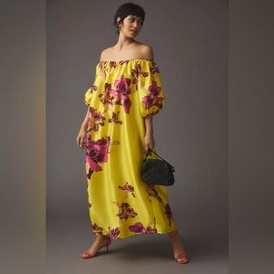 Anthropologie Atsu Off-The-Shoulder Floral Dress